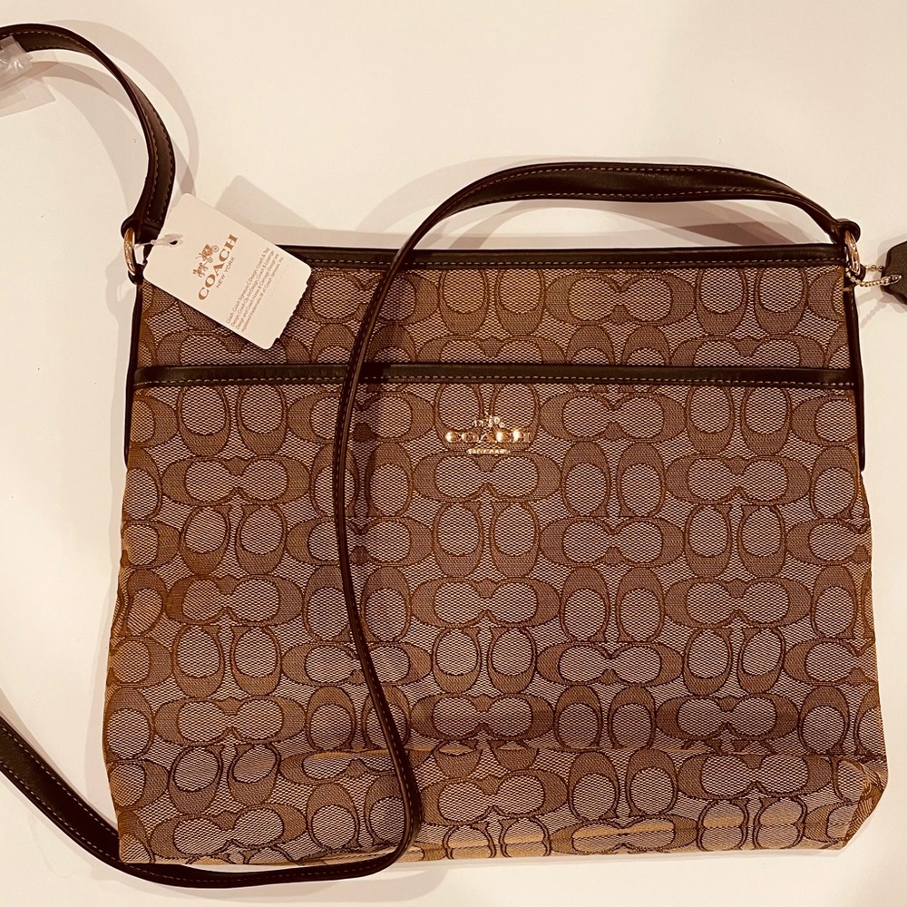 Coach Outline Signature File Bag
